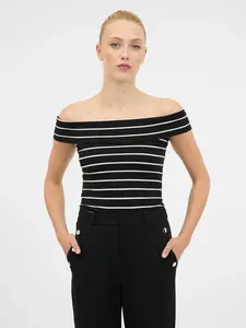 Orsay Černo-bílé dámské tričko s krátkým rukávem - Dámské