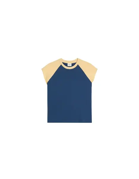Bershka Tričko  enciánová / broskyňová