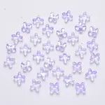 Transparent Spray Painted Glass Beads