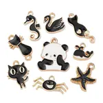 18Pcs 9 Styles Alloy Enamel Pendants