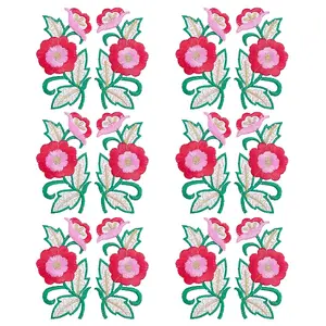 12Pcs Polyester Cotton Computerized Embroidery Thread Iron on Sew On Patches