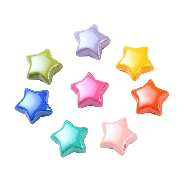 32Pcs 8 Colors Opaque Acrylic Beads