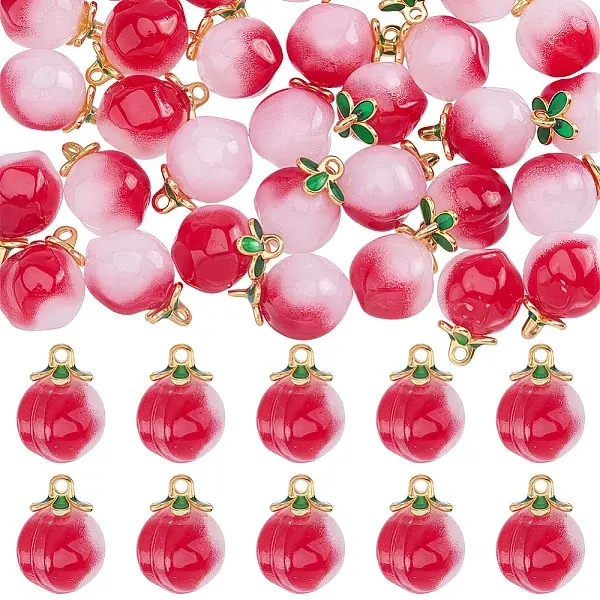 30Pcs Handmade Lampwork Pendants