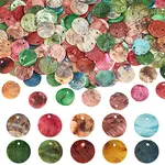 160Pcs 10 Styles Natural Akoya Shell Pendants