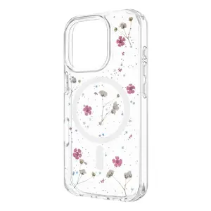 Zadní kryt FIXED MagBloom s podporou MagSafe pro Apple iPhone 17, pink blossom