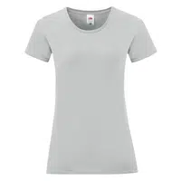 Iconic Grey Women's T-shirt in combed cotton Fruit of the Loom