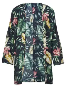 KOROSHI Kimono  horčicová / zelená / ružová / čierna