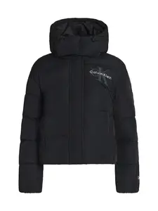 Calvin Klein Jeans Zimná bunda  jedľová / čierna / biela
