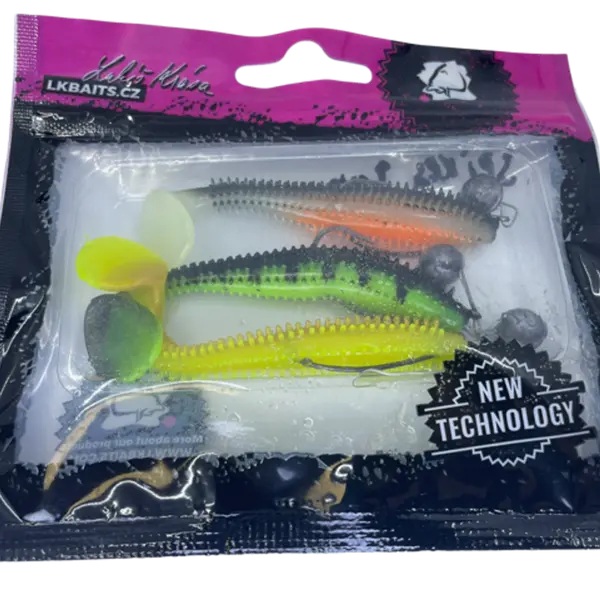 LK Baits Predátor kompletní set Spikey v dipu 9 cm, 3ks