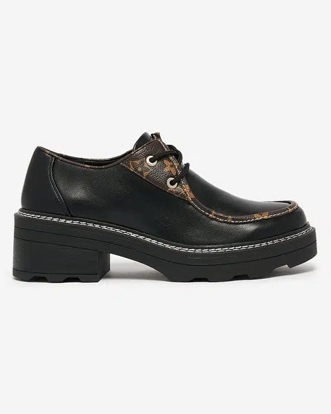 Resti Black women's half boots on a solid sole Dobbin