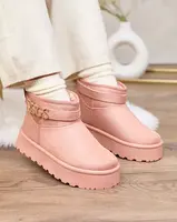 Resti Light brown women's shoes a'la snow boots with ornament Parisela