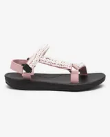 Resti Pink women's sports sandals with Dotiss pearls- Footwear