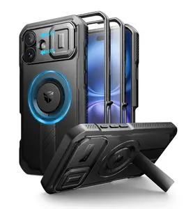 Dexnor MagSafe 360 Kickstand Camprotector obal iPhone 16 Plus, černý