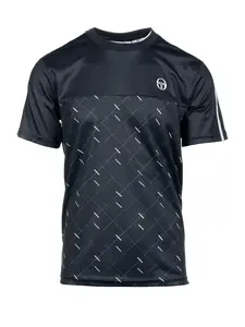 Sergio Tacchini Funkčné tričko 'Scotland'  modrá / čierna / biela