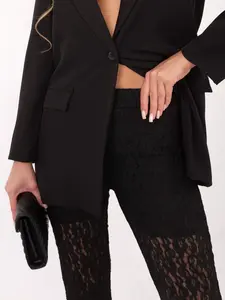 Čierne vzorované nohavice