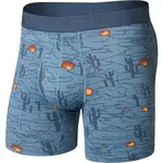 SAXX QUEST QUICK-DRY MESH BOXER BRIEF FLY Pánské rychleschnoucí boxerky, modrá, velikost