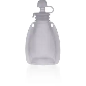 Zopa Silicone Refillable Baby Food Pouch kapsička na jídlo 0 m+ Transparent Grey 120 ml