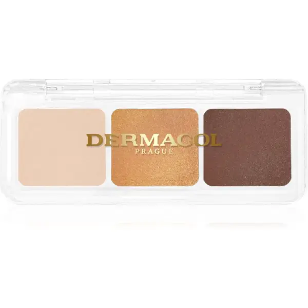 Dermacol Compact Trio paletka očných tieňov odtieň 3 Golden Sands 4.2 g