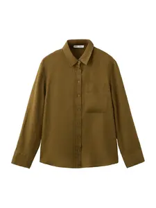 MANGO Blúzka 'LINO'  olivová