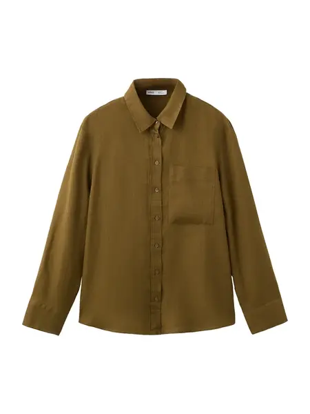 MANGO Blúzka 'LINO'  olivová