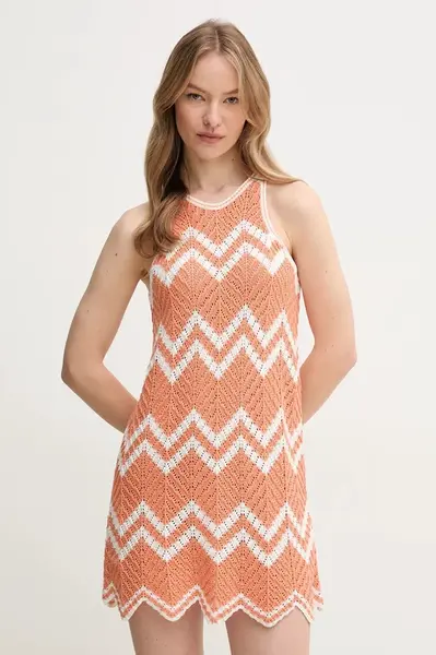 Šaty Pepe Jeans ORIANA DRESS oranžová barva, mini, PL953728