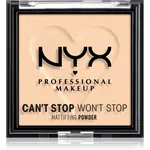 NYX Professional Makeup Can't Stop Won't Stop Mattifying Powder zmatňujúci púder odtieň 02 Light 6 g