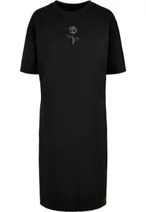 Merchcode Šaty 'Rose'  čierna / biela