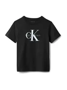 Calvin Klein Jeans Tričko  sivá / čierna / biela