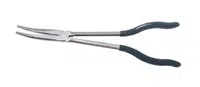 Kleště extra dlouhé, 28 cm, zahnuté 45 stupňů, špičaté čelisti - JONNESWAY P7602