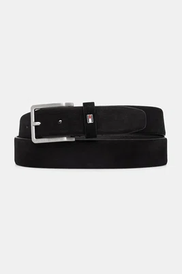 Kožený pásek Tommy Hilfiger pánský, černá barva, AM0AM13377