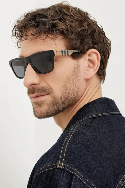 Sluneční brýle Burberry pánské, černá barva, 0BE4293
