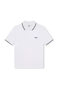 BOSS Detská bavlenná polokošeľa BOSS