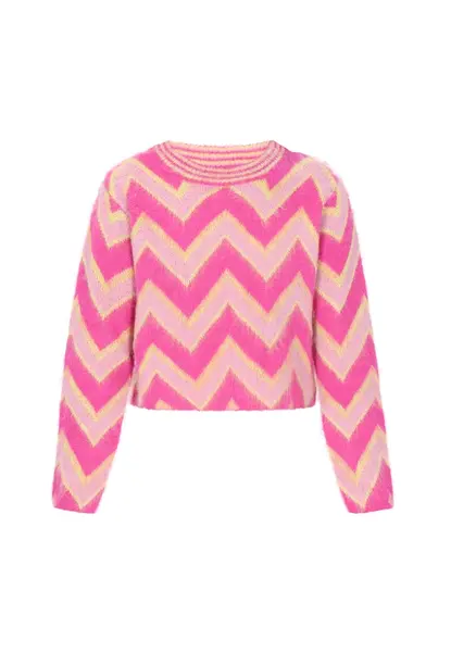 IZIA Sveter  pastelovo žltá / ružová / ružová