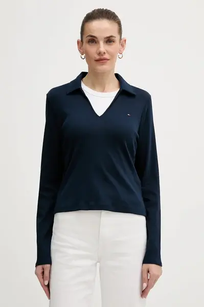 Bavlněné tričko s dlouhým rukávem Tommy Hilfiger