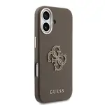Zadní kryt Guess PU Resin Logo pro Apple iPhone 17, hnědá
