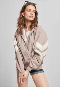 Dámská bunda Crinkle Batwing dukrose/whitesand