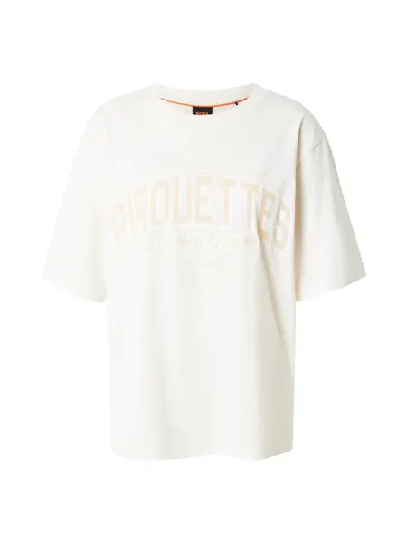 BOSS Tričko 'Eregular'  béžová / biela