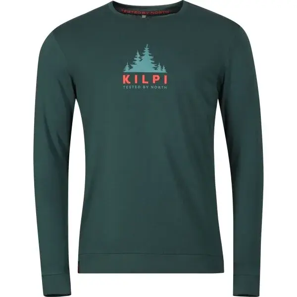 KILPI BASE Pánske bavlnené tričko, tmavo zelená, veľkosť