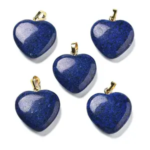 Dyed Blue Natural Sesame Jasper Pendants