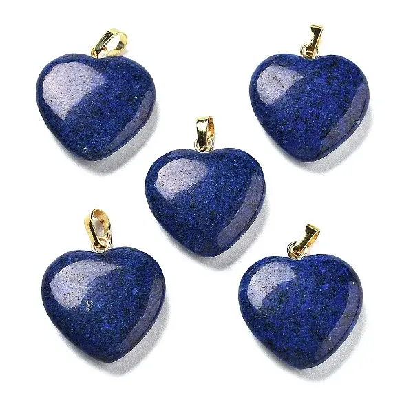 Dyed Blue Natural Sesame Jasper Pendants