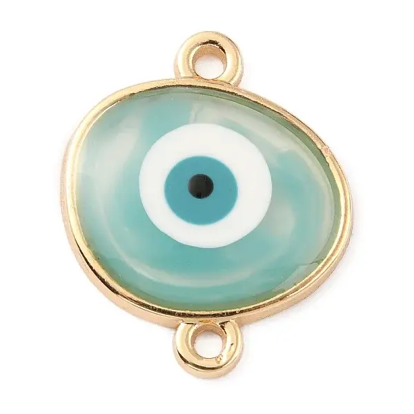 Transparent Evil Eye Resin Connector Charms