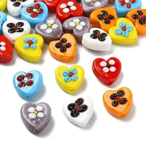 30Pcs 6 Colors Handmade Lampwork Beads