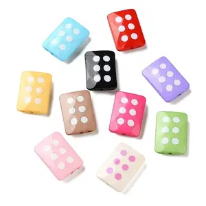 Spray Printed Opaque Acrylic Beads