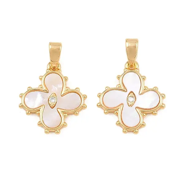 Brass Micro Pave Cubic Zirconia Pendants