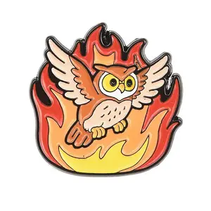 Flaming Animal Alloy Enamel Pins