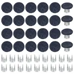 24 Bags Flat Round Cloth Cap Nail Buttons