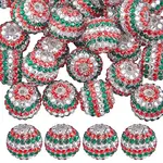 40Pcs Resin Rhinestone Round Beads
