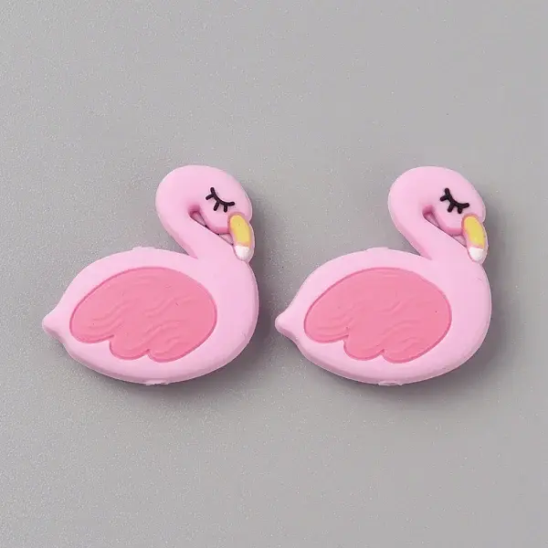 Flamingo Silicone Beads