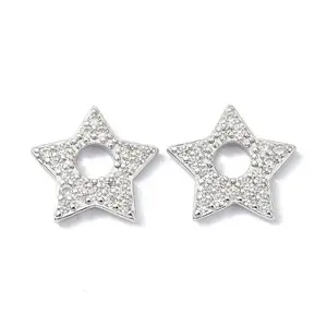 Brass Micro Pave Cubic Zirconia Pendants