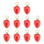 10Pcs Brass Enamel Charms